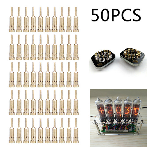 50pcs/set 0.8mm Dia Tube Pins Nixie/VFD Tube Socket Female Pin for IN-14 IN-16 QS18-12 QS16 YS13-3 ► Photo 1/6