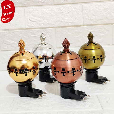 Portable Arabic Electric Incense Burner Bakhoor Metal Oud burner Middle East quemador de incienso مبخرة ► Photo 1/6