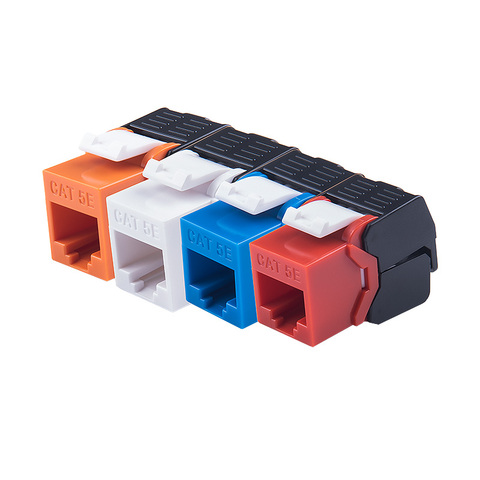 1000Mbps Ethernet RJ45 CAT 5e Colorful Keystone Jacks Toolless Type Network Modules Tool-free Connection 4 Colors For Optional ► Photo 1/6