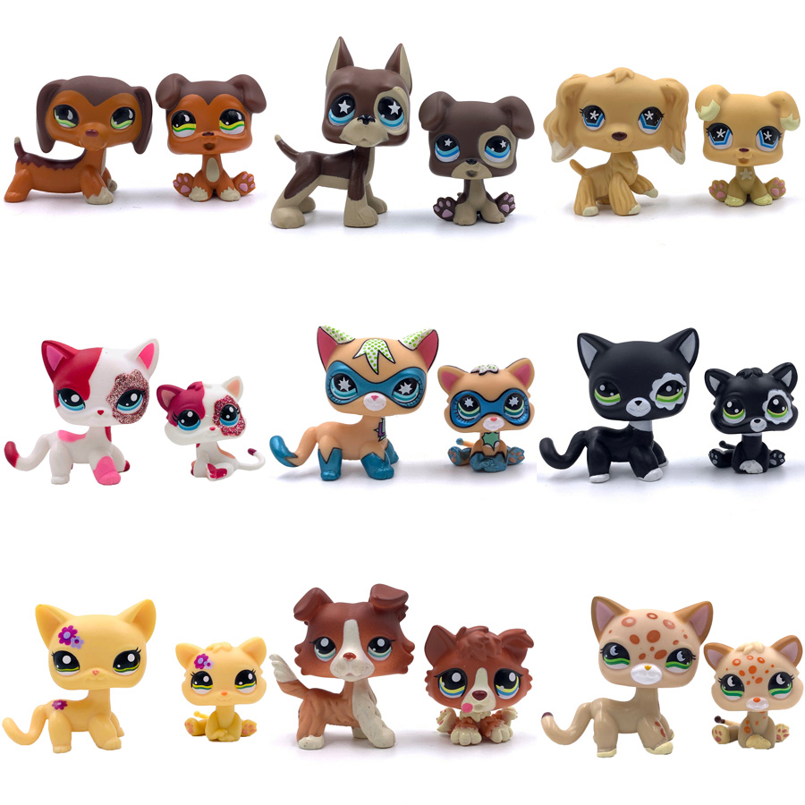 LPS CAT Littlest pet shop toys standing short hair cat original kitty fox  puppy dog Old