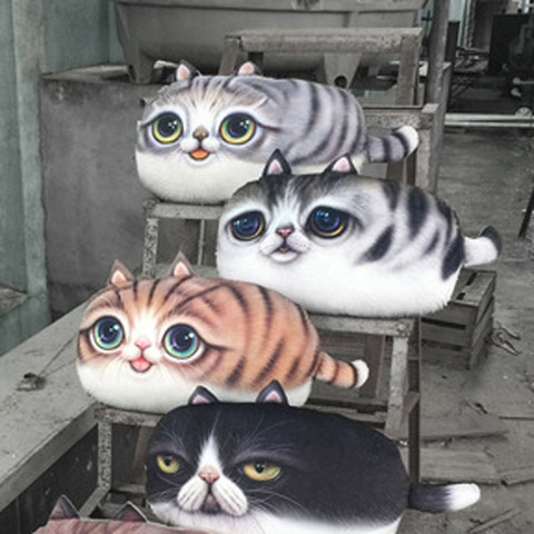 55x32 cm Large Size 3D Cute Cat shade Cushion Creative Cartoon Sofa Office Nap Pillow Washable  Cushions ► Photo 1/6