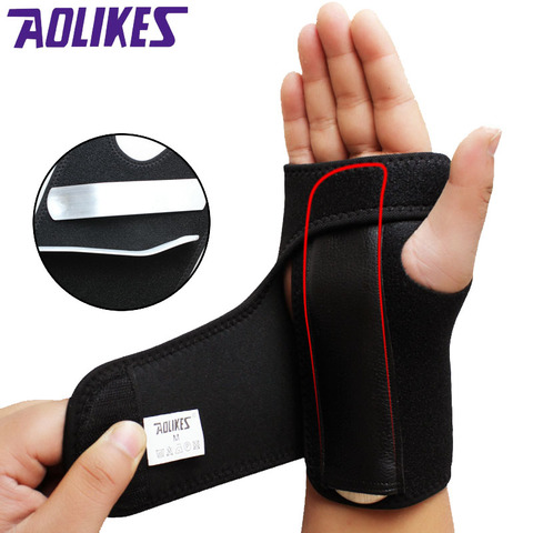 AOLIKES 1PCS Adjust Wristband Steel Wrist Brace Wrist Support Hand Brace Wrist Support Finger Splint Carpal Tunnel Syndrome ► Photo 1/5