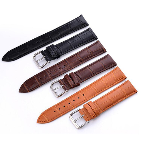 Watch Band Genuine Leather Straps 12 14 16 18 20 22mm Watch Accessories High Quality Leather Watch Belt Strap Watchbands ► Photo 1/6