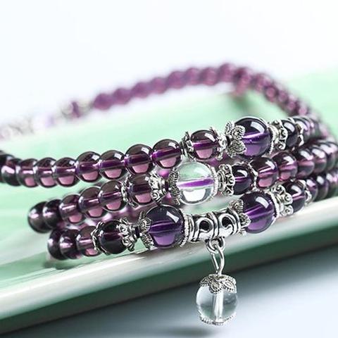108 Prayer Beads Tiger Eye Stone Bracelet Necklace Crystal Strand Mala Rosary Buddhist Buddha Lover Lucky Amulet Jewelry ► Photo 1/6