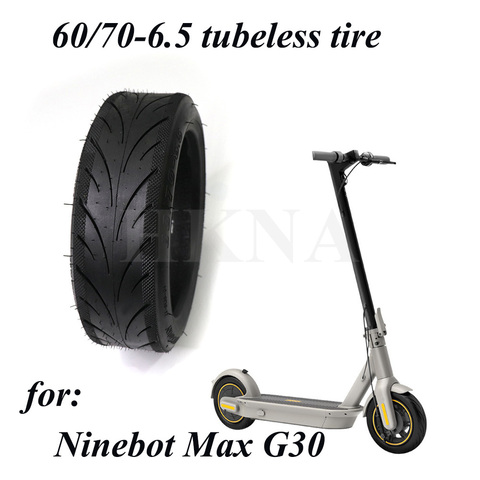 60/70-6.5 Tubeless Tire for Segway Ninebot Max G30 Electric Scooter 10 Inch 60/70-6.5 Front and Rear Tyre Wheel Parts ► Photo 1/1