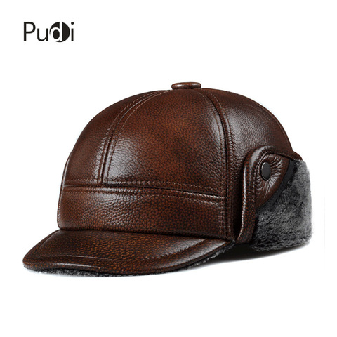 HL104  genuine leather men's hats baseball cap hat CBD high quality  men's real leather adult solid adjustable hats caps ► Photo 1/6