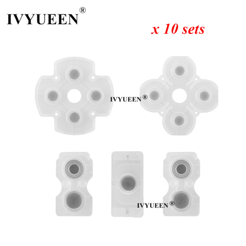 IVYUEEN 10 Sets Rubber Silicone Conductive Adhesive Button Pad Keypads For Sony PlayStation Dualshock 4 PS4 Controller Gamepad ► Photo 1/6