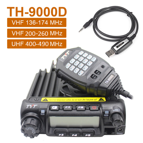 Latest Version TYT TH-9000D Car Mobile Radio 200CH 60W 136-174Mhz 220-260Mhz 400-490Mhz High Power Car Walkie Talkie Ham Radio ► Photo 1/6