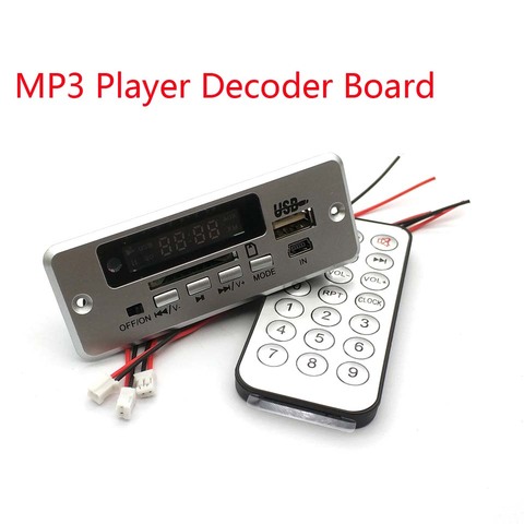 5V MP3 WMA Decoder Board Audio Module USB TF Radio Bluetooth Wireless Music Car MP3 Player With Remote Control ► Photo 1/4