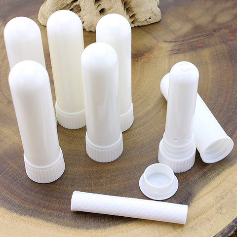 100Pcs Inhaler Stick Essential Oil Aromatherapy White Nasal Inhaler Tubes Empty Blank Nasal Inhalers for Essential Oils ► Photo 1/6