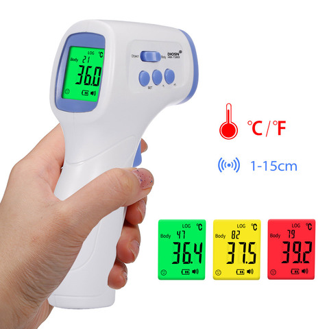 In Stock Thermometer Infrared Digital Non-contact Infrared Forehead Thermometer LCD Backlight Termometro Infravermelh ► Photo 1/6
