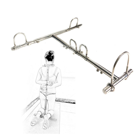 Stainless Steel BDSM Bondage Kneeling Torture Restraints Handcuffs Ankle Cuffs Collar Device Set Sex Toys For Couples Slave ► Photo 1/6