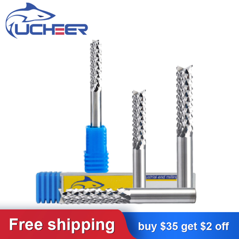 UCHEER 1pcs  8mm Carbide Tungsten PCB Corn teeth Cutter milling bits end mill CNC router bits for Engraving machine ► Photo 1/1