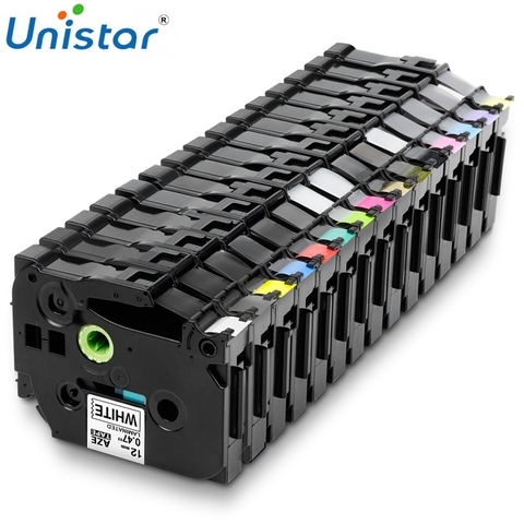 Unistar TZe-231 tape 9mm/12mm Compatible for Brother P-touch TZe-231 TZ-335 Multi Colors Label Maker TZe-231 TZe-FX231 TZe-221 ► Photo 1/6