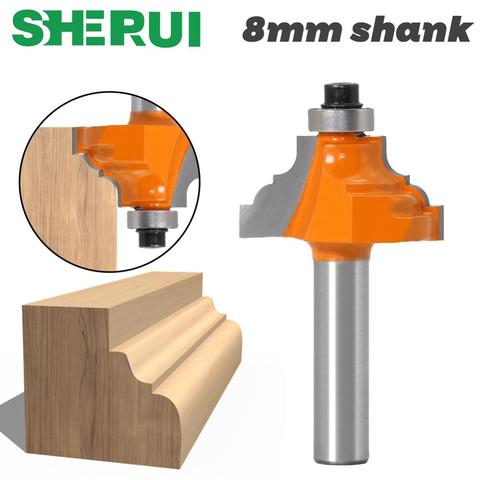 1pcs 8mm ShankYarn wood router bit Straight end mill trimmer cleaning flush trim corner round cove box bits tools ► Photo 1/6