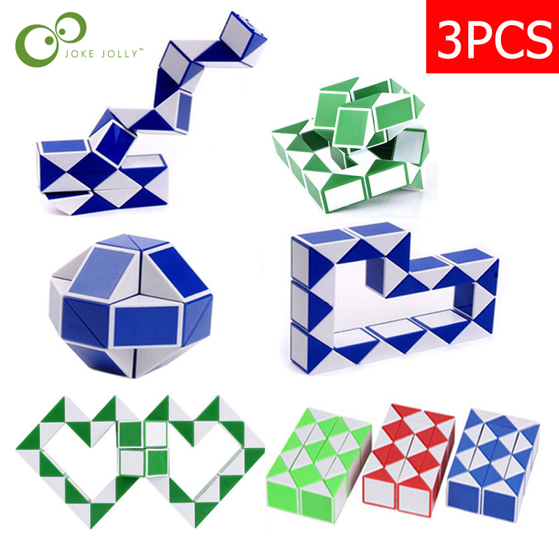 Magic Ruler Cube Twist Folding Snake Puzzle Kid Educational Toy 24 Blocks t 