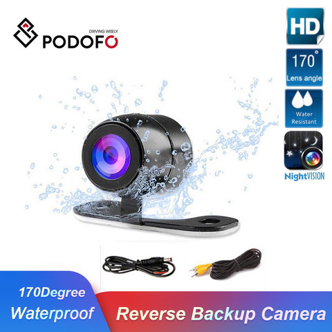 Podofo Car Rear View Parking Camera HD Color Rearview Camera Car Park Monitor 170Degree CCD Waterproof Car Reverse Backup Camera ► Photo 1/6