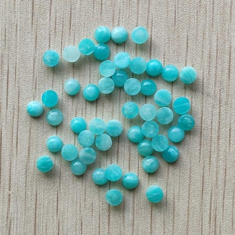 5mm Wholesale 36pcs/lot 2022 good quality natural amazonite  round cab cabochon beads for jewelry making free shipping ► Photo 1/3