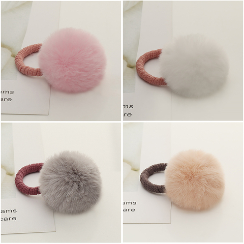 10 Colors Cute Soft Hairballs Hair Ties Hairy Balls Rubber Bands