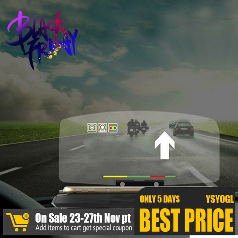 Universal Car speed HUD Head Up Display Projector Phone Navigation Smartphone Holder GPS HUD Display Phone Holder GPS Projector ► Photo 1/6