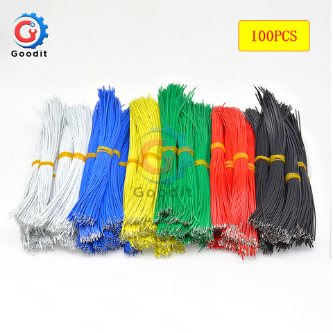 100pcs/lot Pcb Solder Cable Tin-Plated Breadboard Jumper Cable Wire 20cm 24AWG For Arduino Two Ends PVC Wire Electronic ► Photo 1/6