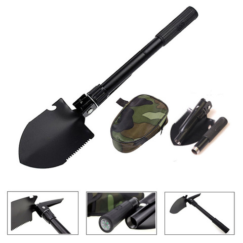 Garden Tools Military Portable Folding Shovel Multifunction Stainless Steel Survival Spade Trowel Camping Outdoor Cleaning Tool ► Photo 1/6