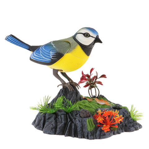 Singing & Chirping Bird in Stump, Realistic Sounds & Movements, Sound Activated Battery Operated Birds ► Photo 1/6
