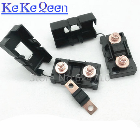 ANS trumpet Fork plug fuse 30A 40A 50A 60A 70A 80A 100A 125A 150A 200A Bolt fixed black insurance film  ANS-8 Safety plate base ► Photo 1/1