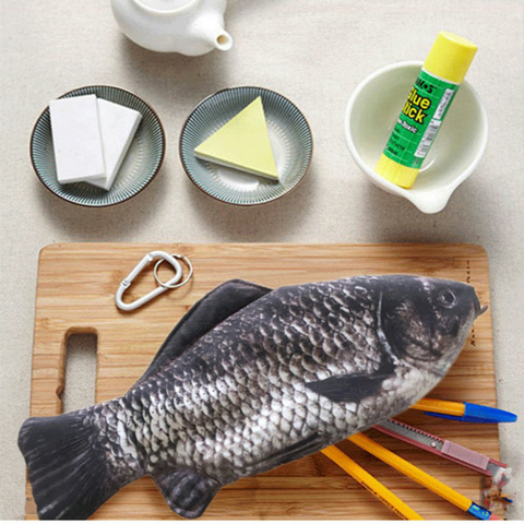 Creative Fish Pencil Case Kawaii Nylon Pencilcase Coin Purse Novelty Bag For Kids Girls School Pencil Supplies Stationery Bag ► Photo 1/6