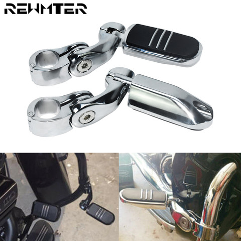 Motorcycle Chrome 32MM Highway Engine Guard Footpegs Pedal Footrest Foot Peg Mount For Harley Touring Dyna Sportster Softail ► Photo 1/6