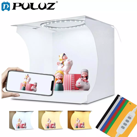 Puluz Photo Studio box Photography lightbox Folding led light box Soft Lightbox Photo studio Shooting Tent Box Kit & 6 backdrops ► Photo 1/6