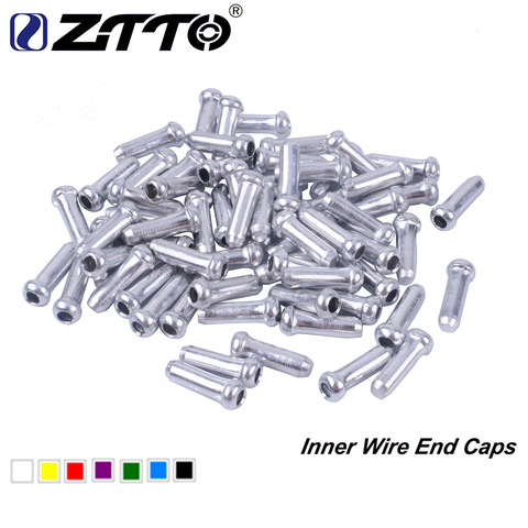 ZTTO 100PCS Road Mountain MTB Bicycle Bike Shifter Brake Inner Cable Tips Caps End Crimp Silver black red blue gold green silver ► Photo 1/6