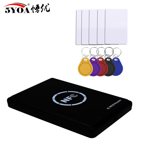 NFC Smart Card Reader Writer RFID Copier Duplicator 13.56MHz USB Programmer Key fobs Card IC UID S50 MF ISO14443A Tag ► Photo 1/6