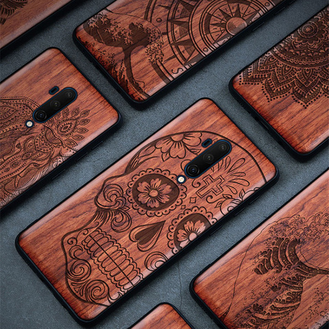 Real Wood Case For Oneplus 8 Pro Oneplus 7t Pro Wood+TPU Frame Case for Oneplus 8 7t Oneplus 7 Pro 6t 6 5t ► Photo 1/6