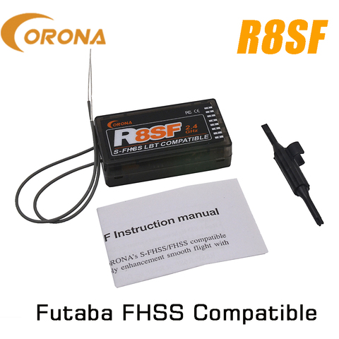 Corona 2.4G R8SF  S-FHSS/FHSS 8 Channels Receiver Compatible FUTABA S-FHSS T6 14SG ► Photo 1/5