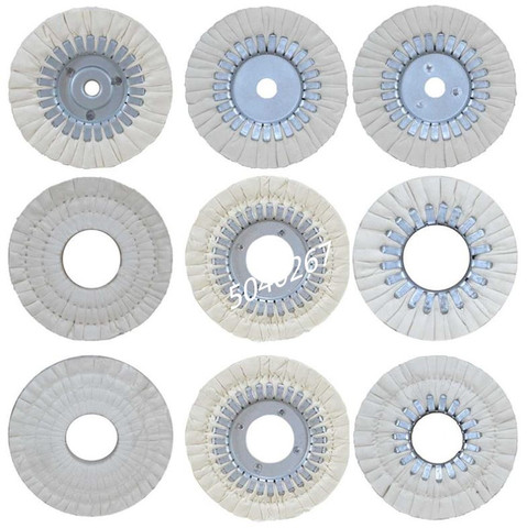 Hot Sale 1pc diameter 150mm 180mm White Cotton Airway Buffing Wheel Cloth Polishing Disc Pad Set ► Photo 1/5