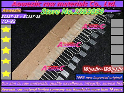 Aoweziic  100% new imported original BC327-25  BC337-25  BC32725  BC33725  C32725  C33725 TO-92  Low Power Audio Counter ► Photo 1/1