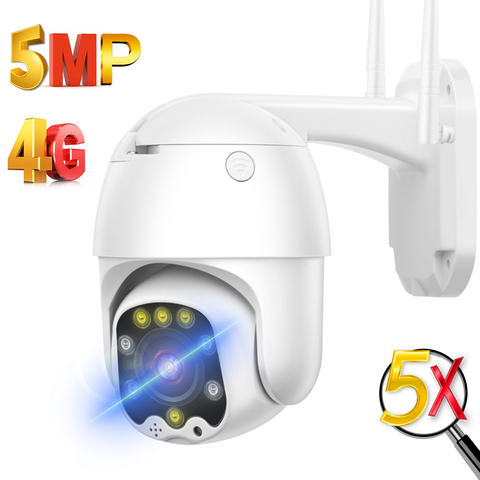 5MP Wifi 4G Camera HI3516EV300 + Sony IMX335 Outdoor PTZ Security Camera AI Human Detection ONVIF H.265 SIM Card IP Camera Camhi ► Photo 1/6