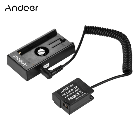 Andoer NP-W126 Dummy Battery Coupler+Straight Cable+ NP-F970 F750 Battery Plate Holder for Fuji Cameras X-A1/X-A2/X-A3/X-E1/X-E2 ► Photo 1/6