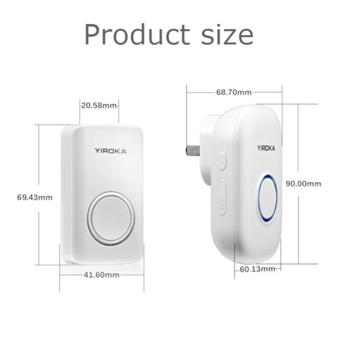 No Need Battery Wireless Doorbell Waterproof Kinetic Electronic Door Bell ► Photo 1/6