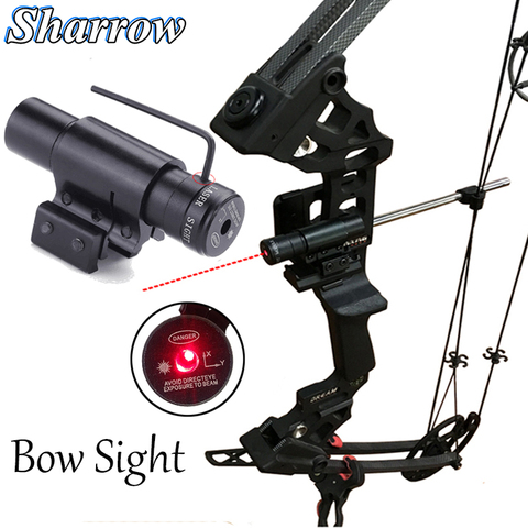 Archery Compound Bow Hunting Sight 50-100M Range Adjustable  Red Dot Laser Sight Pistol Adjustable 11mm 20mm Shooting ► Photo 1/5