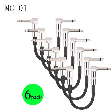 3/6pc 15cm/30cm Guitar Effect Pedal Instrument Patch Cable 1/4