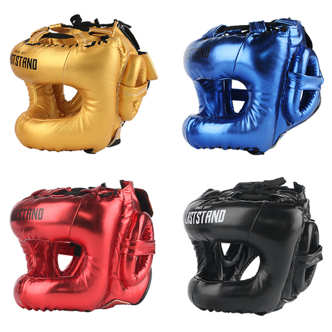 Professional Adult men women Kick boxing sanda mma helmet full protection to protect nose free combat beam full-face head gear ► Photo 1/6