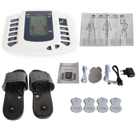 Jr 309 electrical stimulator relax muscle massage pulse tens of thousands of slippers + 4 electrode pad + acupuncture treatment ► Photo 1/6