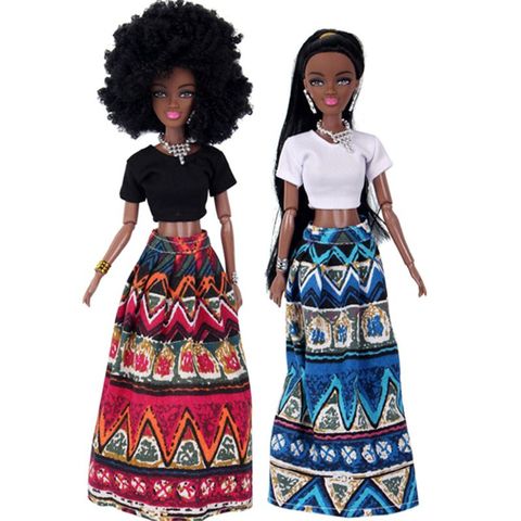 1Pc Toy African doll American Doll Accessories Body Joints Can Change Head Foot Move African Black Girl Gift Pretend Toy Baby ► Photo 1/6