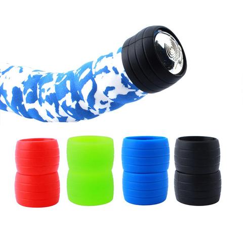 1 Pair Bike Silicone Elastic Strap Fixing Ring Anti-Skip Plugs Waterproof Wear Resistant Bike Handlebar Tape Strap Silicone Ring ► Photo 1/6