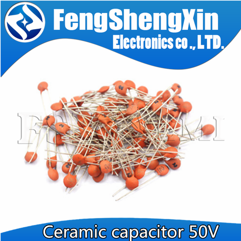 100pcs Ceramic capacitor 50V 1pF ~ 100nF 104 4.7PF 10PF 22PF 33PF 47PF 100PF 101 220PF 221 330PF 331 470PF 471 1NF 103 47NF 473 ► Photo 1/3