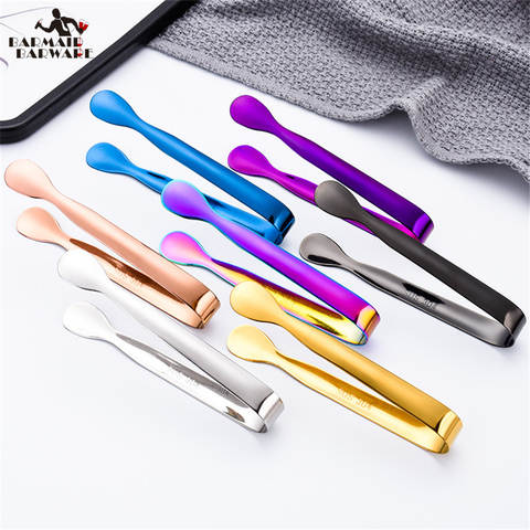 11cm Ice Tong Bbq Stainless Steel Barbecue BBQ Clip Bread Food Ice Clamp Ice Tongs Bar Kitchen Accessories ► Photo 1/6