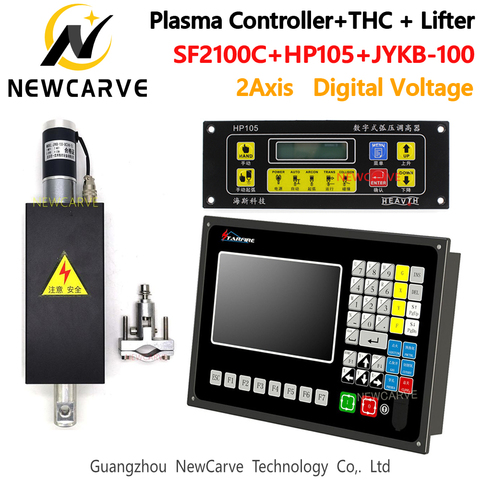 Plasma Controller+THC+lifter Kit SF-2100C 2 Axis Plasma Controller + HP105 Torch Height Controller + JYKB-100 Lifer NEWCARVE ► Photo 1/6