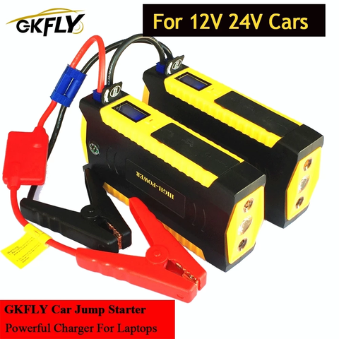 GKFLY Emergency 24V 12V Starting Device 600A Portable Car Jump Starter Power Bank Charger For Battery Booster Buster LED ► Photo 1/6